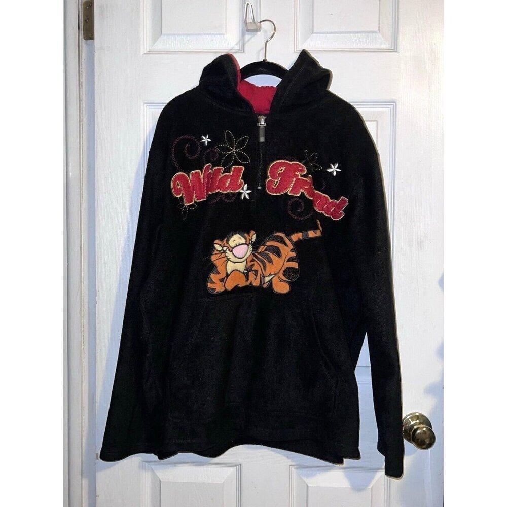 DISNEY Tigger Hoodie Wild Friend Womens Plus Size 1/4 Zip Pullover Sz 3X